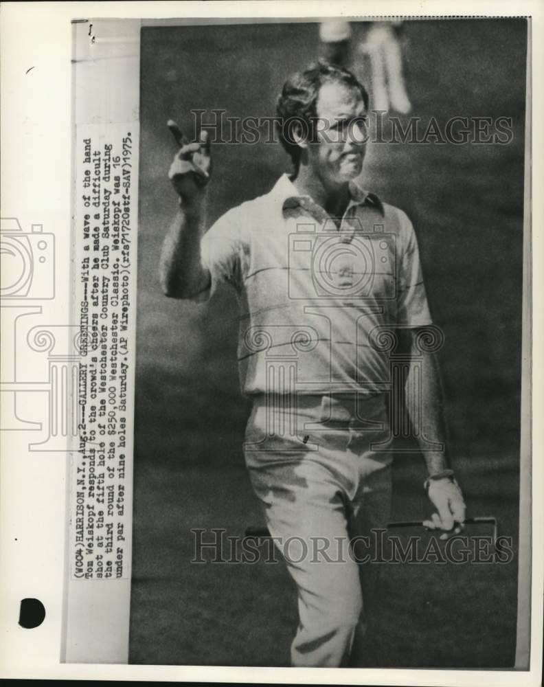 1975 Press Photo Golfer Tom Weiskopf at Westchester Classic, New York- Historic Images