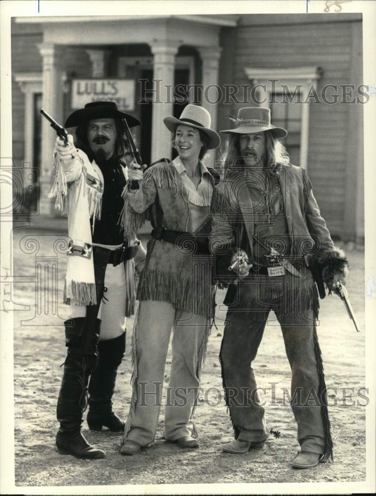 1984 Press Photo Ken Kercheval, Jane Alexander &amp; Frederic Forrest in TV scene- Historic Images