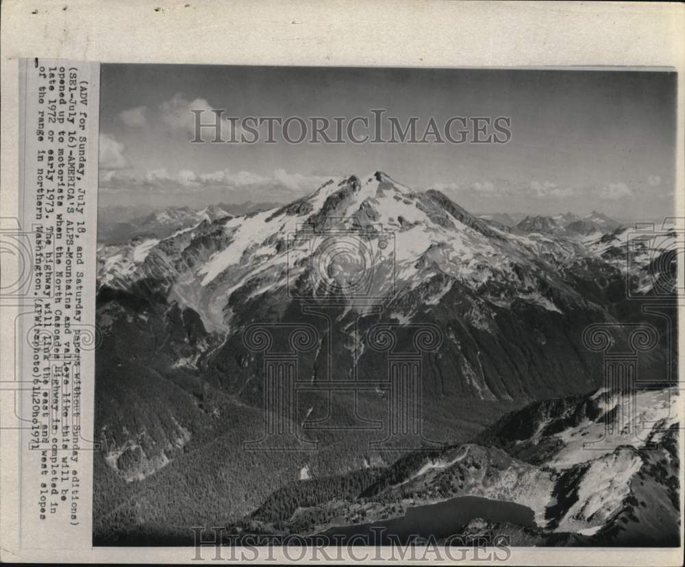 1971 Press Photo Cascade Mountains in Northern Washington - pix29044