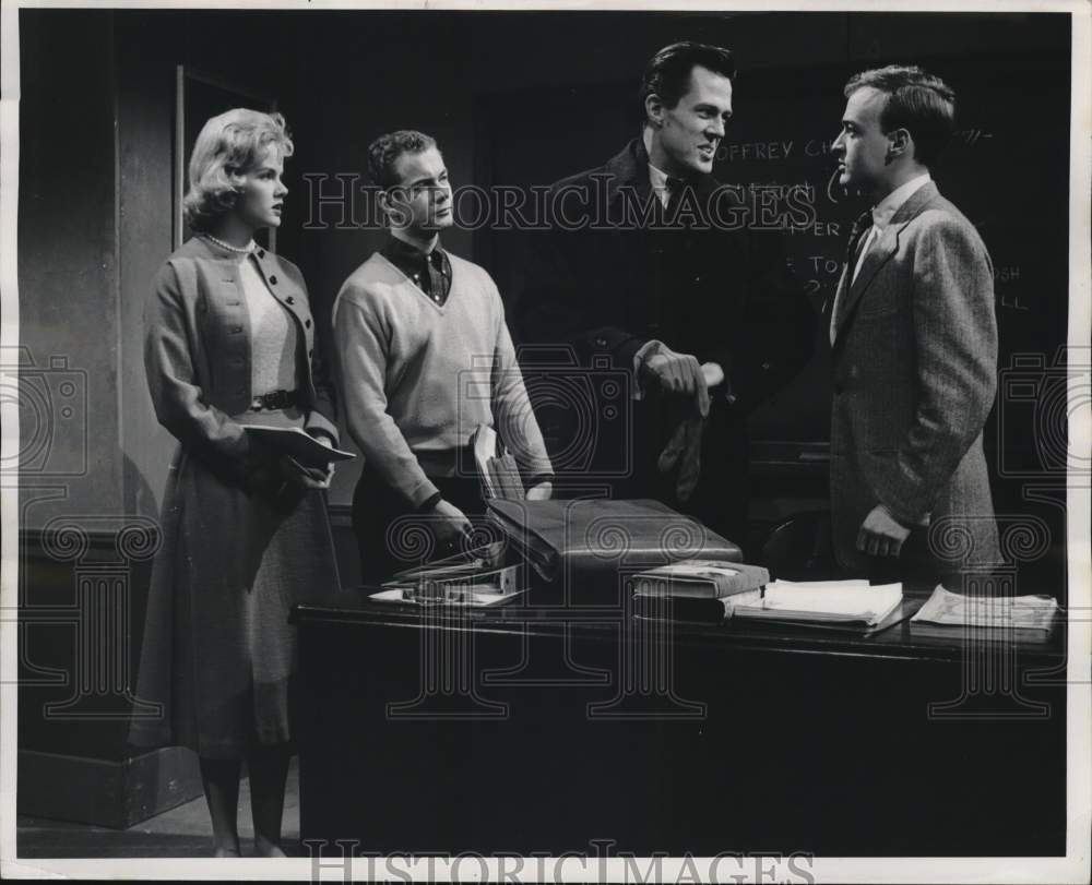 1956 Press Photo Actor Robert Culp &amp; co-stars in a scene - pix29092- Historic Images