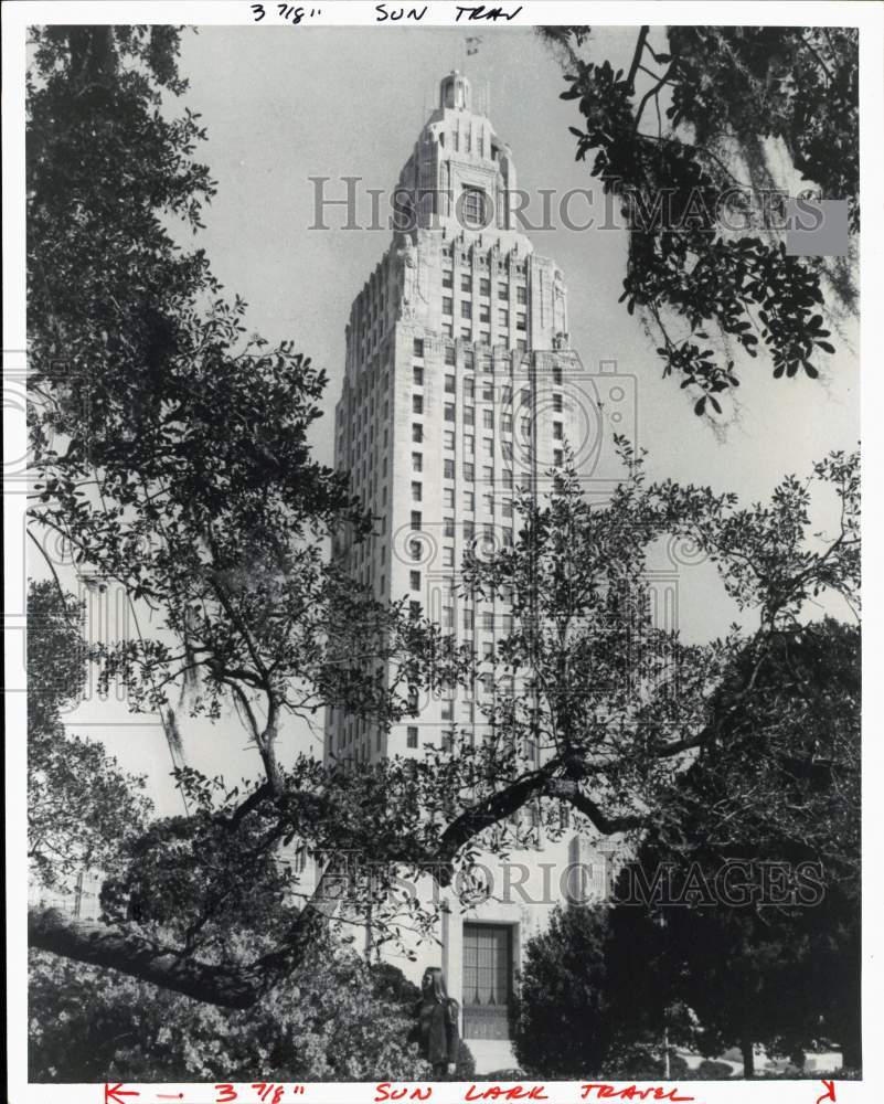 1976 Press Photo Capitol building in Baton Rouge, Louisiana - pix34369