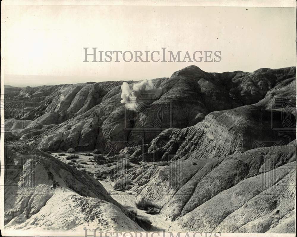 1925 Press Photo Aerial view of mountains at the Mojave Desert in California- Historic Images