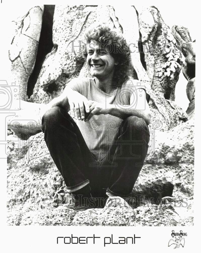 1982 Press Photo Singer-songwriter Robert Plant - pix37060- Historic Images