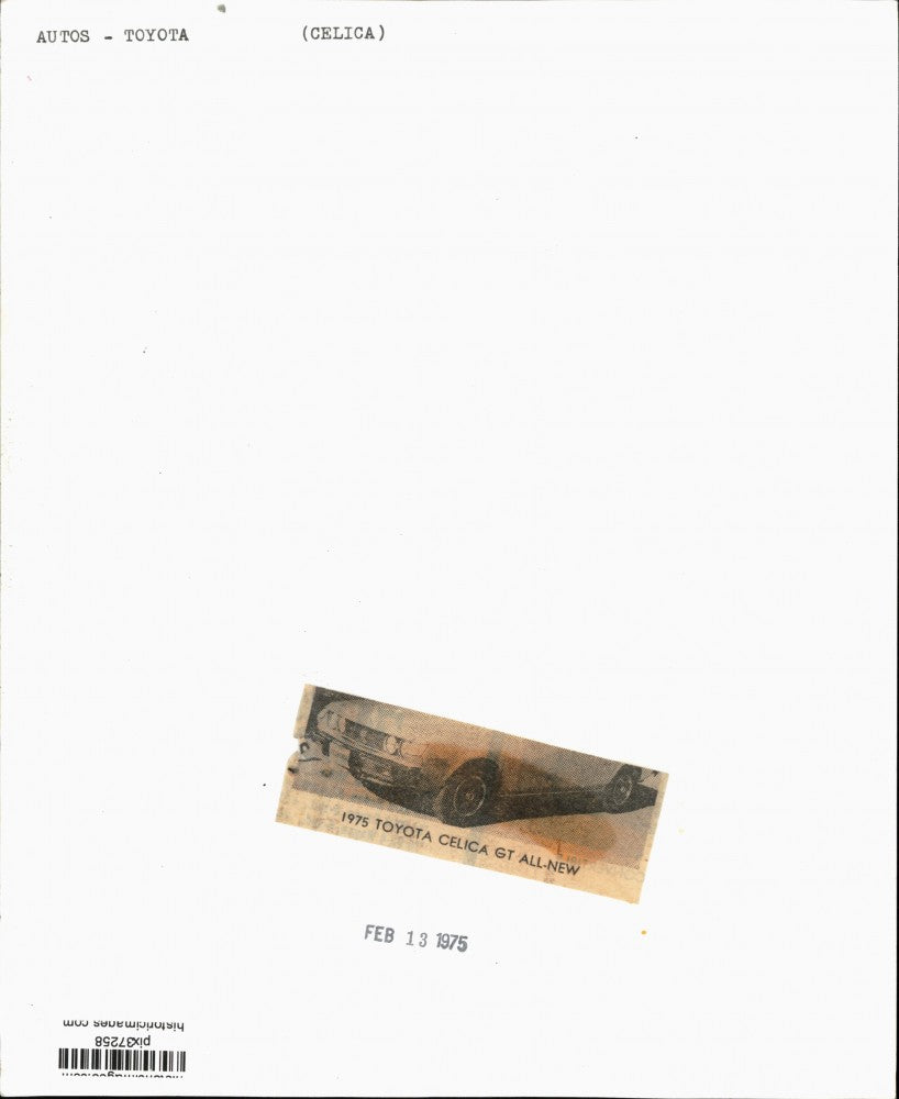1974 Press Photo 1975 Toyota Celica GT - pix37258