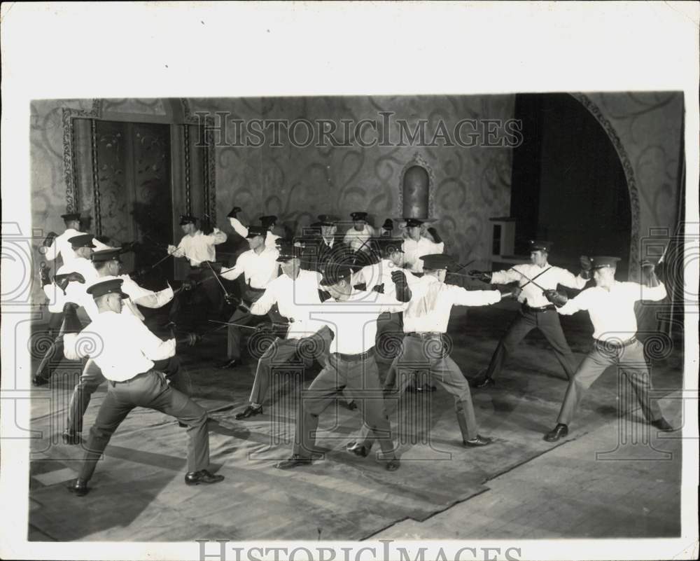 1927 Press Photo Men practice fencing - pix39393- Historic Images