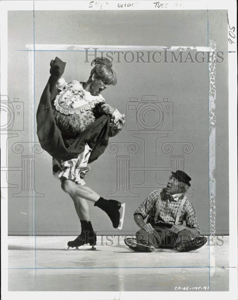 1966 Press Photo &quot;Ice Capades&quot; ice skaters Hans Mueller &amp; William Rider- Historic Images