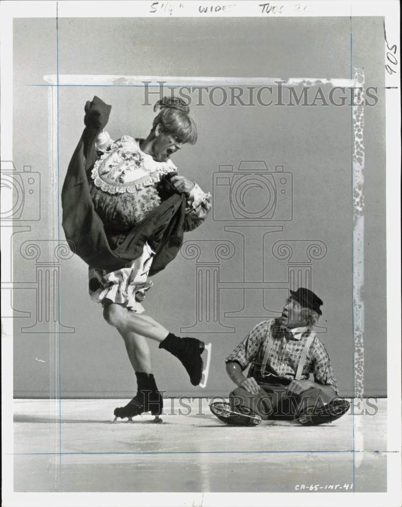 1966 Press Photo "Ice Capades" ice skaters Hans Mueller & William Rider- Historic Images