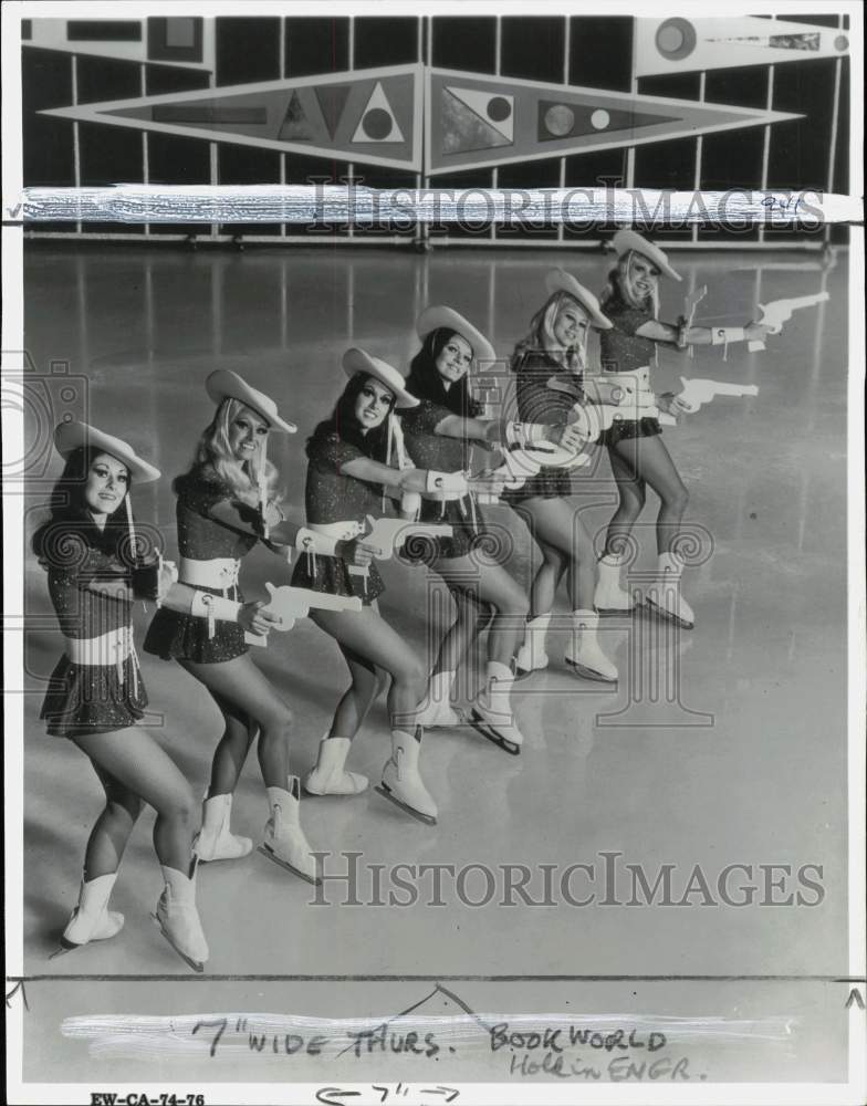 1974 Press Photo &quot;Ice Capades&quot; skaters during performance - pix43651- Historic Images