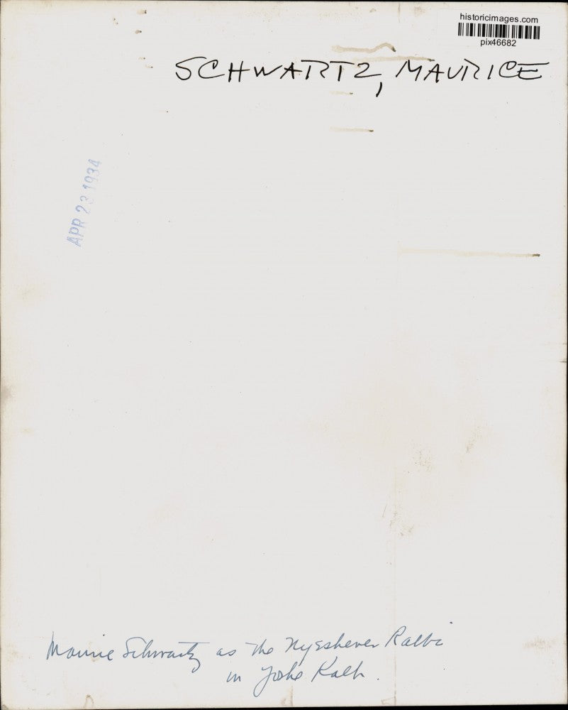 1934 Press Photo Maurice Schwartz as the Nyesheve Rabbi in Yoshe Kalb