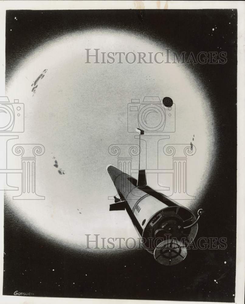 1963 Press Photo Ice Cream shaped vehicle approaches the sun - pix47425- Historic Images