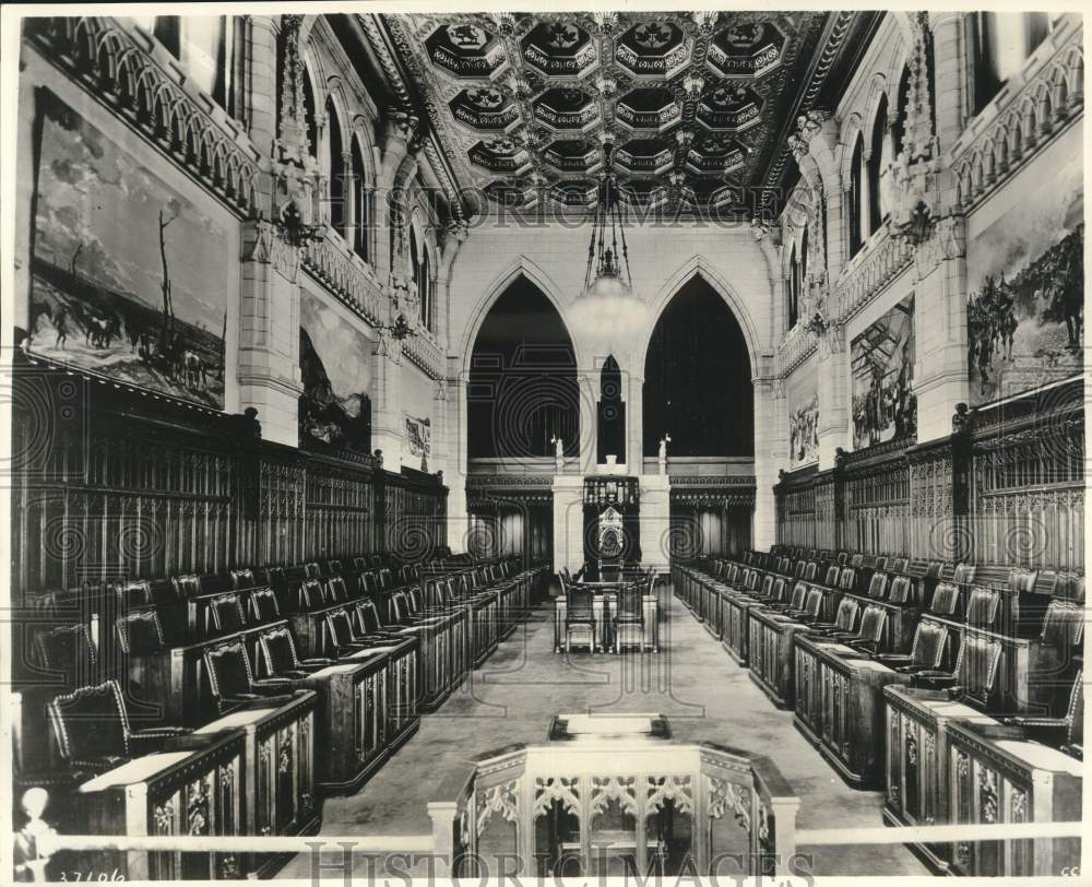 1930 Press Photo Senate Chamber Of The Canadian Parliament In Ottawa, Ontario- Historic Images
