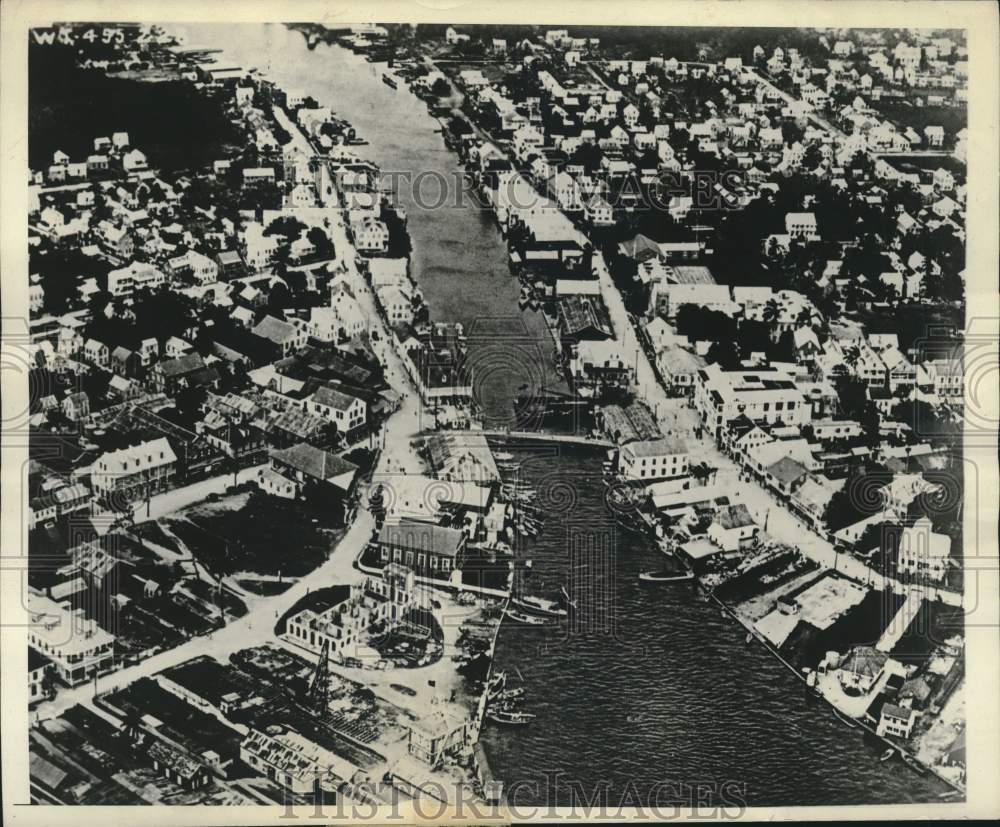 1931 Press Photo Aerial view of Belize after tropical hurricane - piz03792- Historic Images