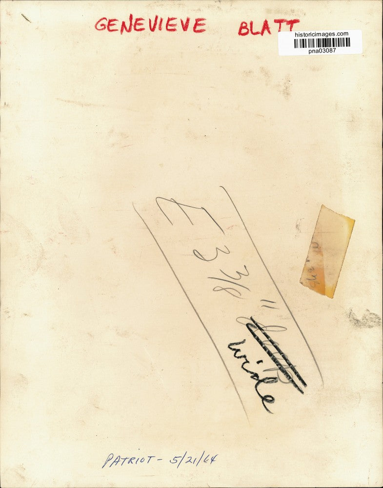 1964 Press Photo Genevieve Blatt at Interview - pna03087