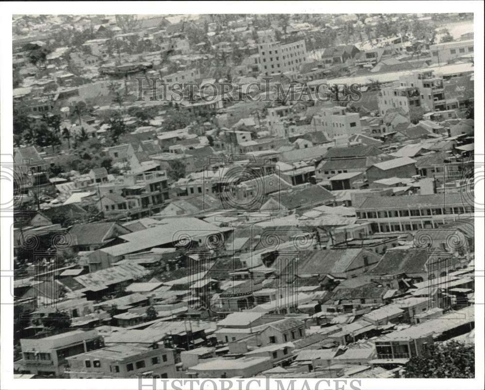 1985 Press Photo Aerial View of Da Nang City During the Vietnam War - pna11972- Historic Images