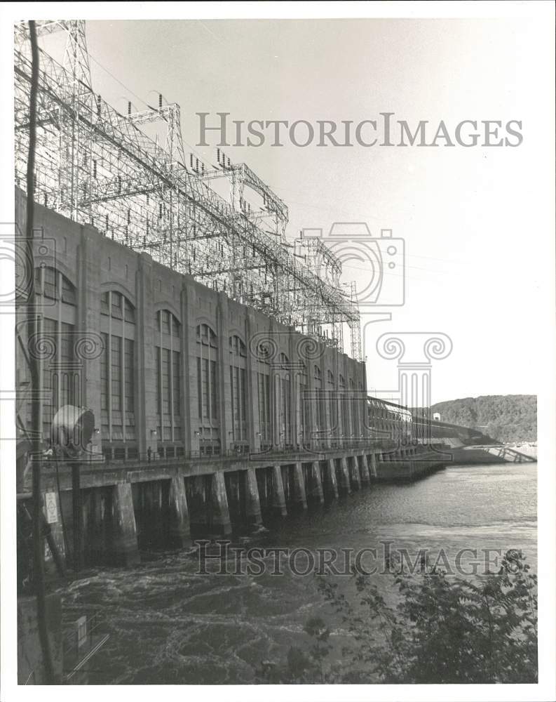 1989 Press Photo Conowingo Dam Construction on the Susquehanna River in Maryland- Historic Images