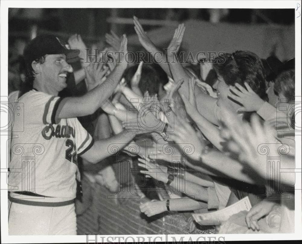 1987 Press Photo Senator&#39;s Baseball Player Randy Kramer at Riverside Stadium- Historic Images