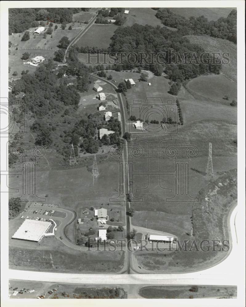 1978 Press Photo Aerial View of Schoolhouse Road Near Londonderry Township