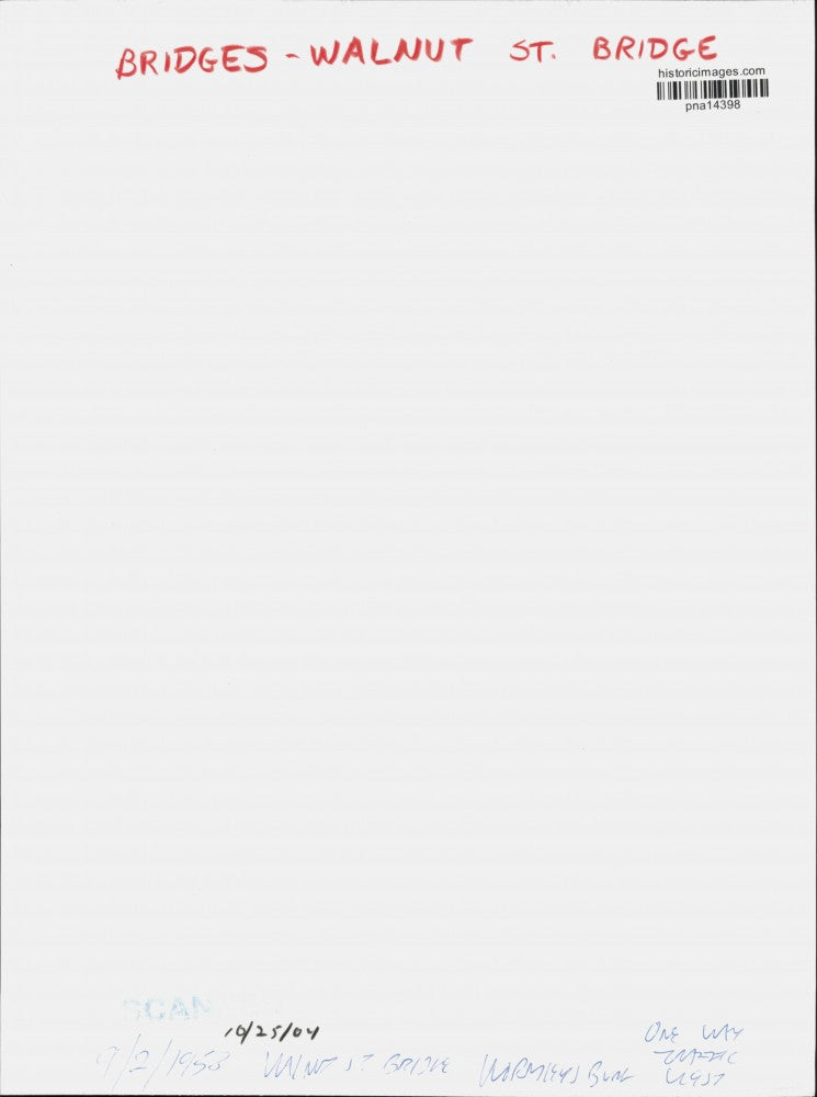 1958 Press Photo Traffic on Walnut Street Bridge in Wormleysburg, Pennsylvania