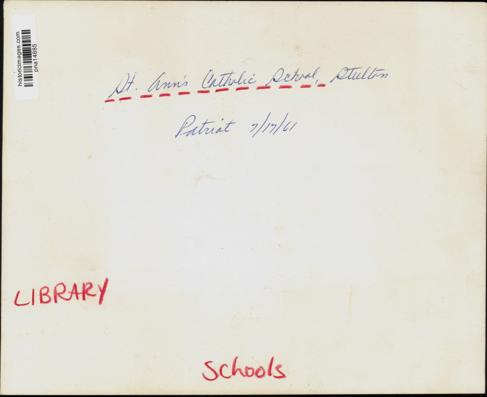 1961 Press Photo Exterior of St. Ann's Catholic School in Steelton, Pennsylvania