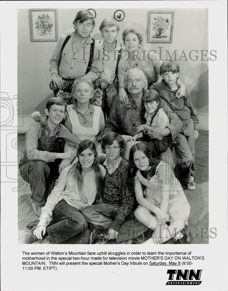 1999 Press Photo Cast Actors of Television&#39;s &quot;Mother&#39;s Day on Walton&#39;s Mountain&quot;- Historic Images