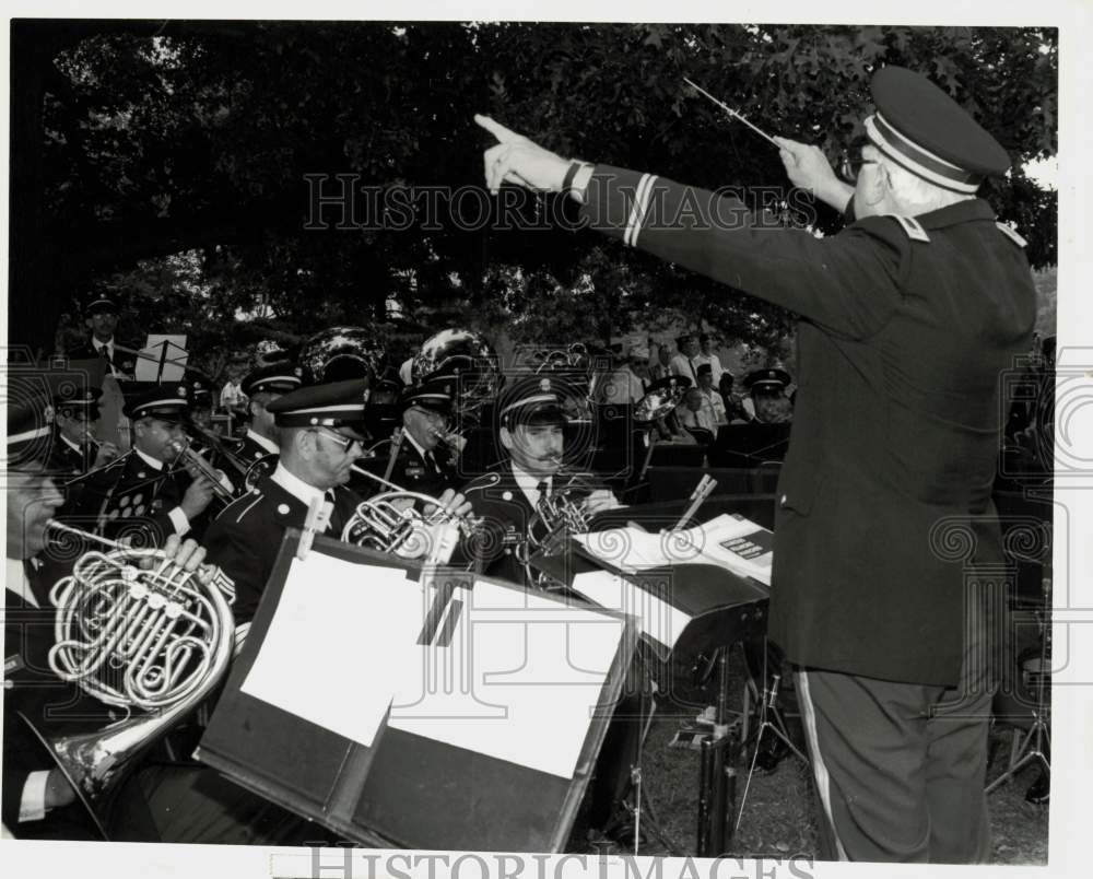 Press Photo Richard Potter with the Pennsylvania Army National Guard Band- Historic Images