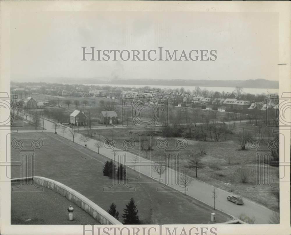 Press Photo Aerial View of uptown Harrisburg, PA - pnx02240- Historic Images