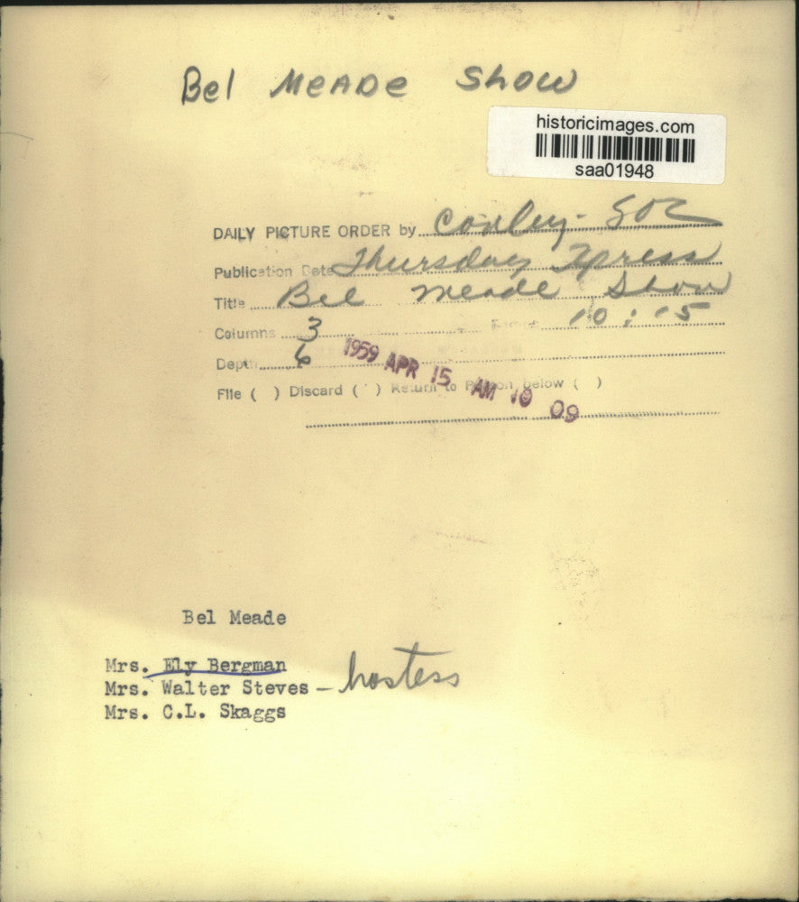 1959 Press Photo Attendees at the Bel Meade Show, Texas - saa01948