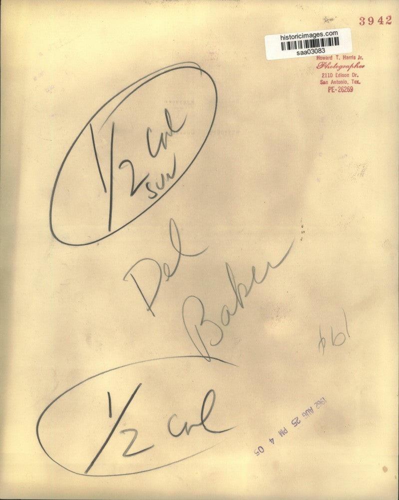 1962 Press Photo Del Baker - saa03083