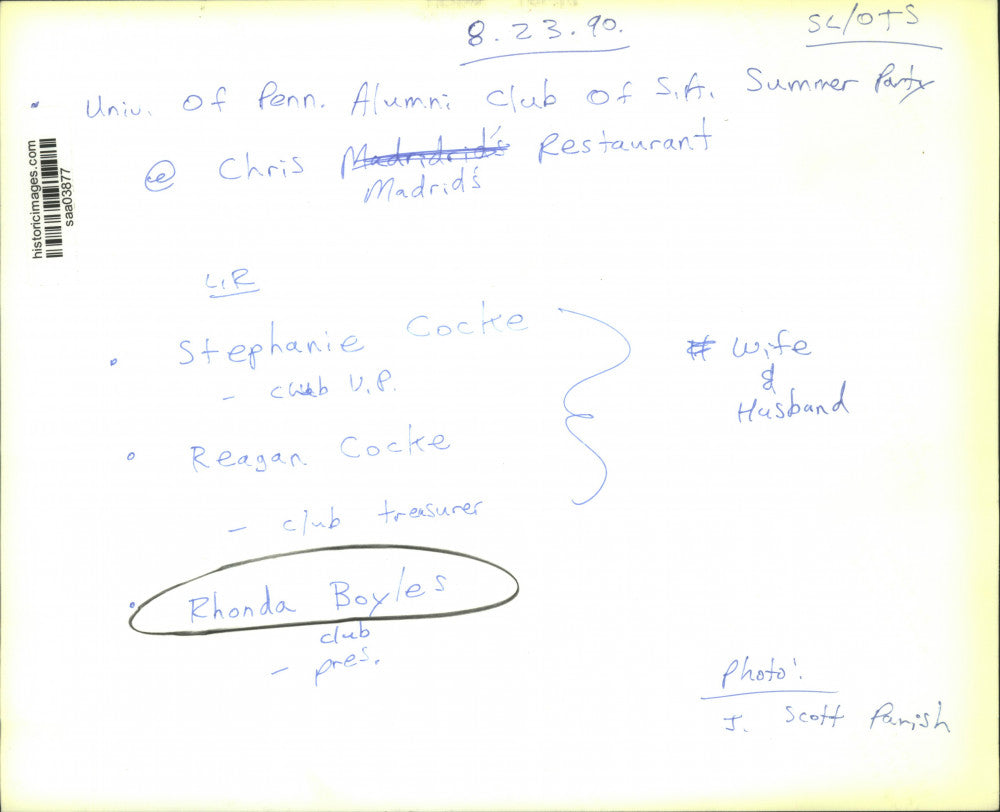 1990 Press Photo Rhonda Boyles, Pennsylvania Alumni Club President with Others