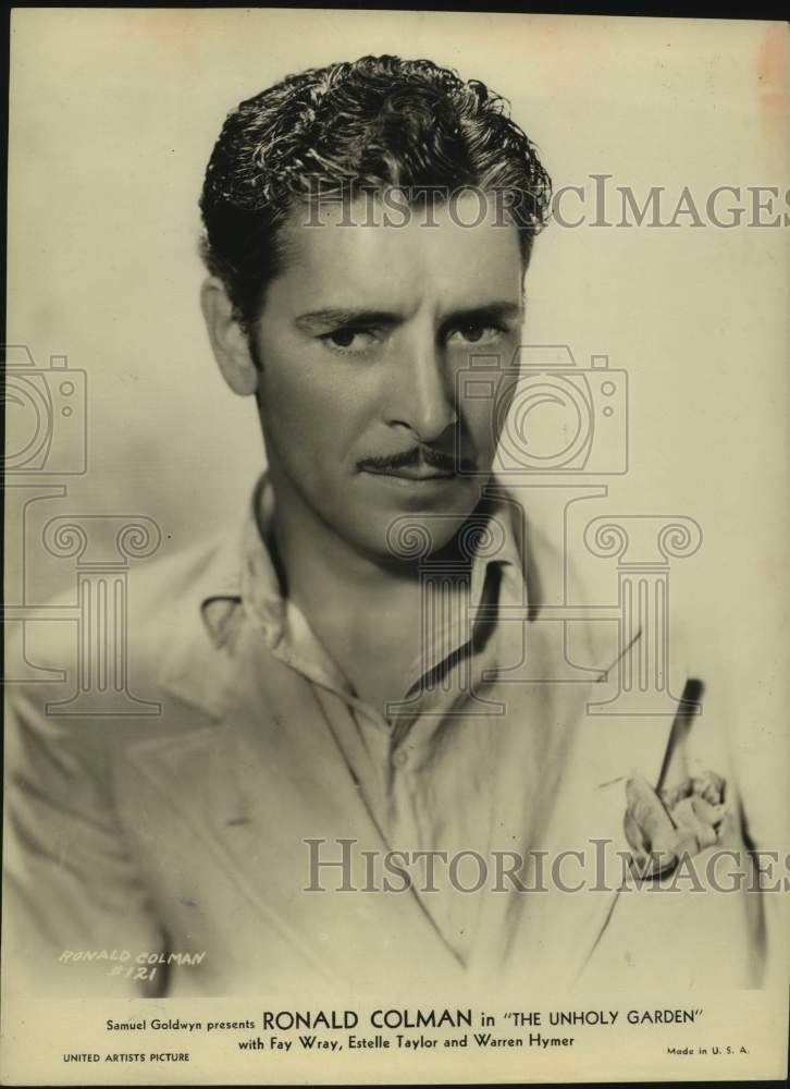 1981 Press Photo Actor Ronald Colman in &quot;The Unholy Garden&quot; Movie - saa06318- Historic Images