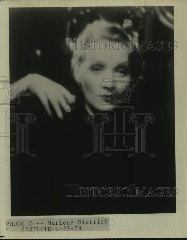 1978 Press Photo Marlene Dietrich, actress - saa06329- Historic Images