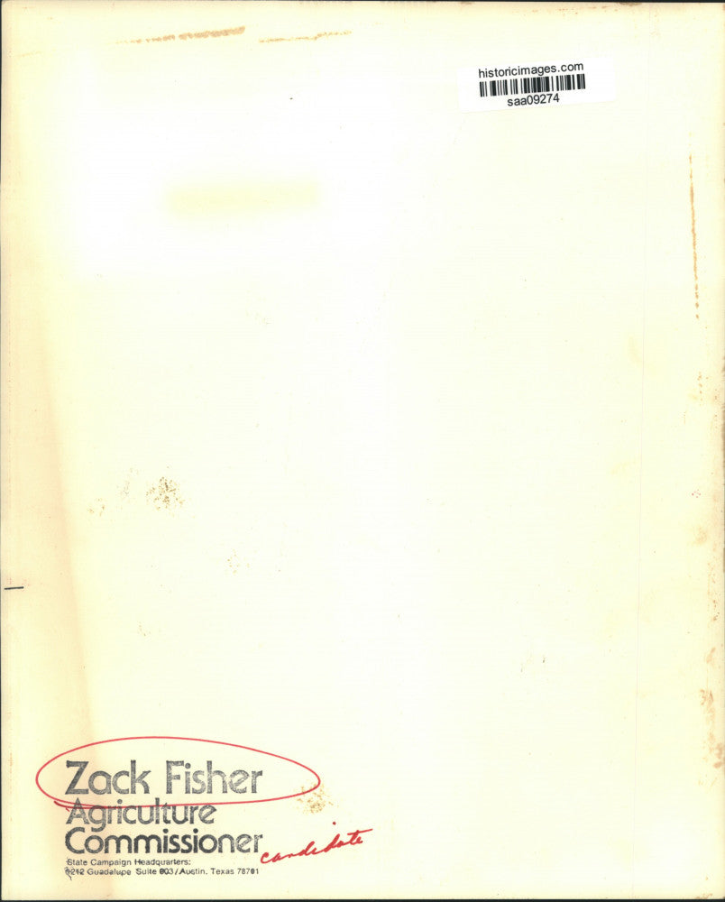 Press Photo Zack Fisher, Agriculture Commissioner candidate, Texas - saa09274