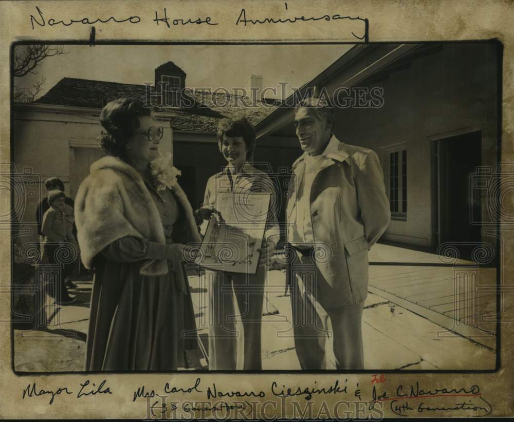 Press Photo Mayor Lila at Navarro House Anniversary, Texas - saa17217
