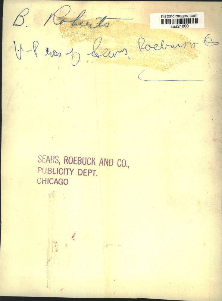 Press Photo B. Roberts, Sears, Roebuck Company Vice President - saa21860