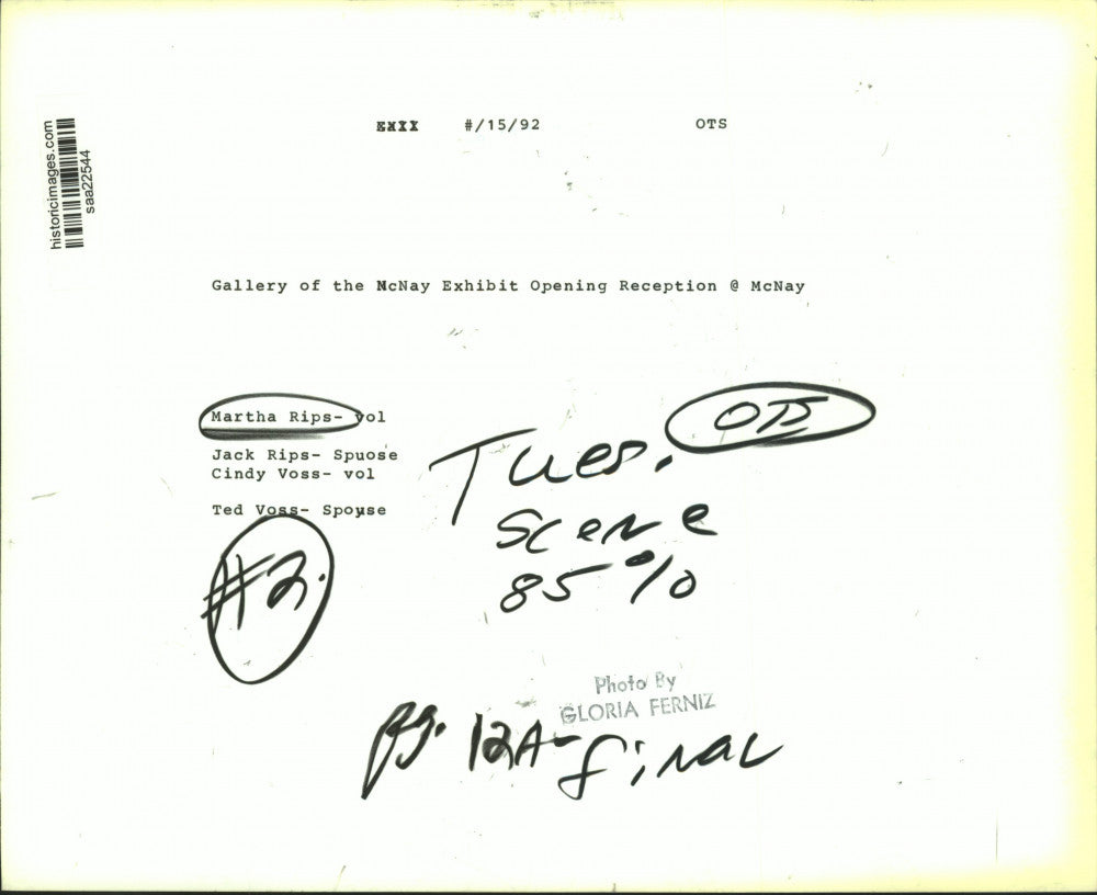 1992 Press Photo Gallery of the McNay Museum Exhibit opening reception, Texas