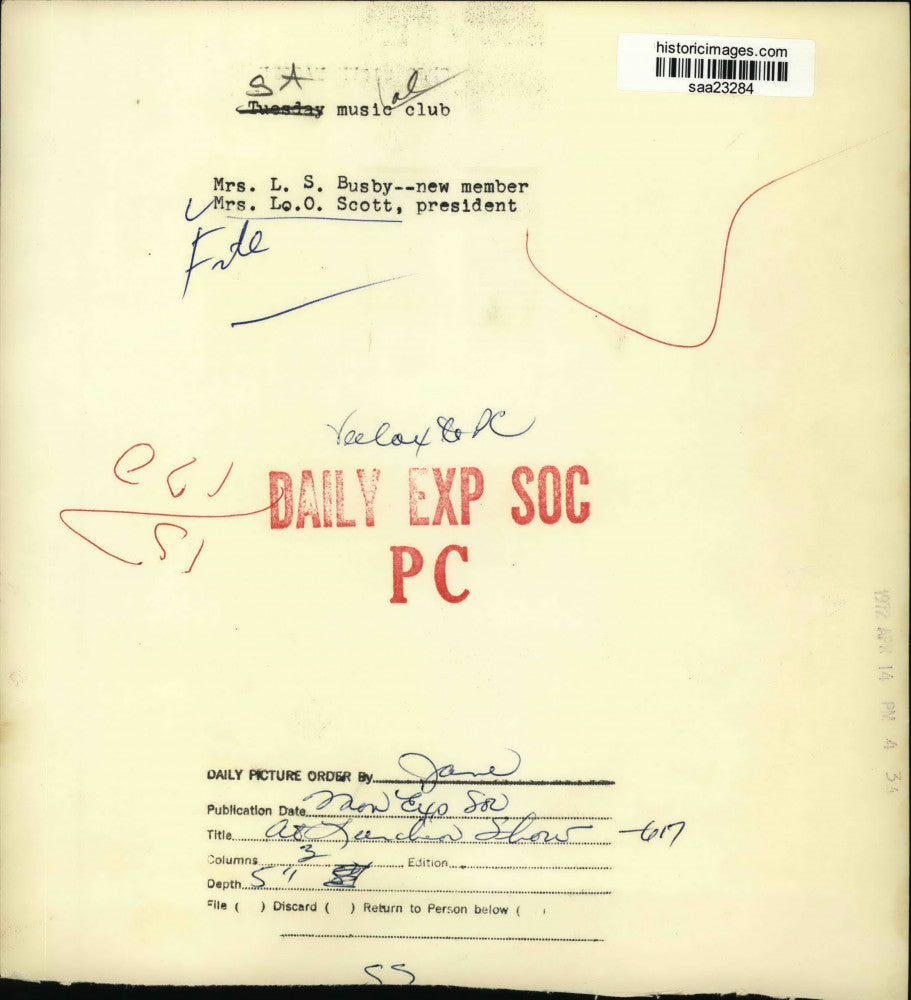 1972 Press Photo San Antonio Musical Club luncheon show, San Antonio, Texas