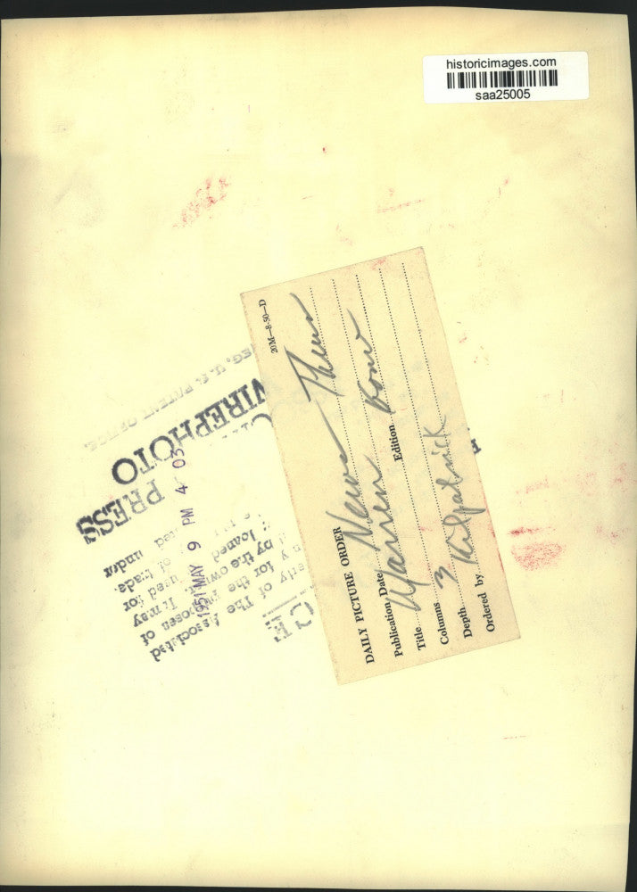 1951 Press Photo Governor Earl Warren speaks to National Conference, Washington