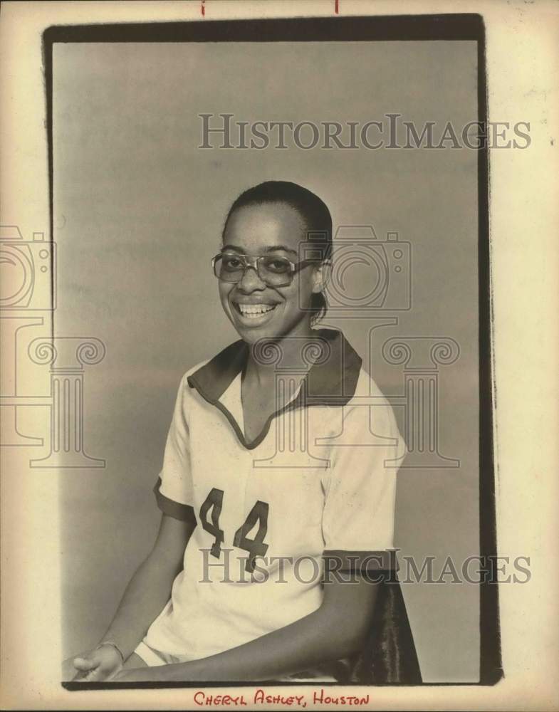 1977 Press Photo Cheryl Ashley, Houston High School basketball player- Historic Images