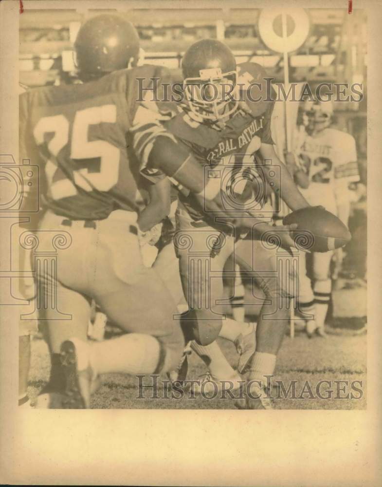 1980 Press Photo High School football players Ernest Bruno, Mike Wauters, Texas- Historic Images