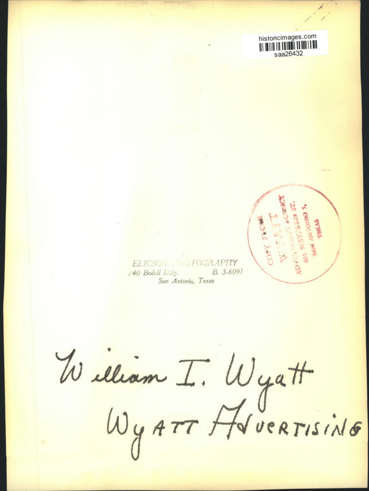 Press Photo William I. Wyatt, Wyatt Advertising, Texas - saa26432