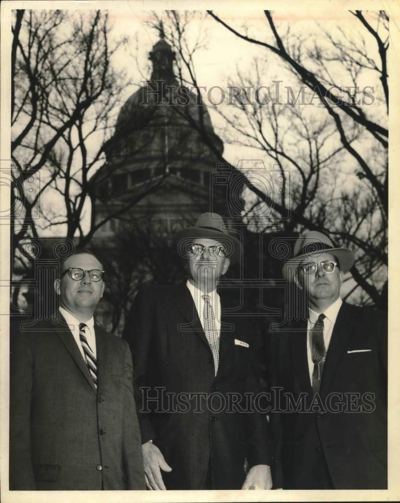 1959 Press Photo Reps. Raymond Russell, Max Smith, Raymond A. Bartrem, Texas