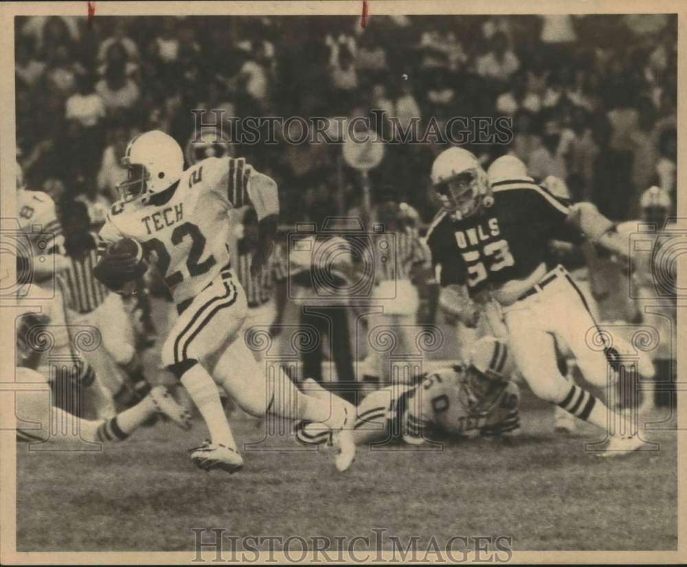 1979 Press Photo Kenneth Holland, Jerry Drennan in Fox vs Highlands game, Texas- Historic Images