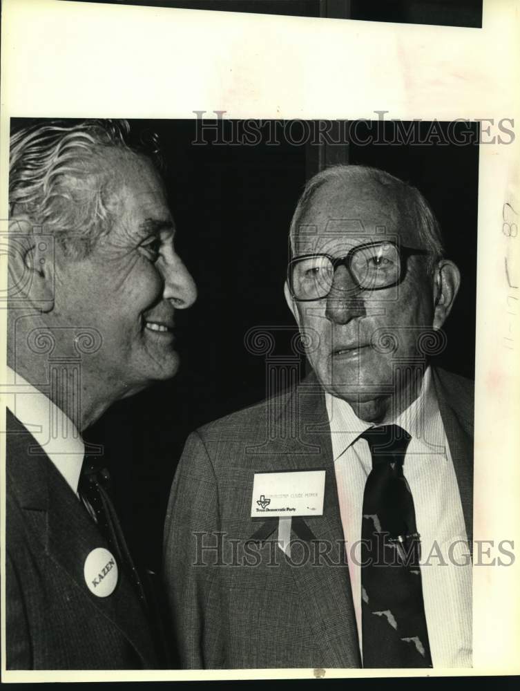 1984 Press Photo Senator Claude Pepper with Abraham Chick Kazen, Texas- Historic Images