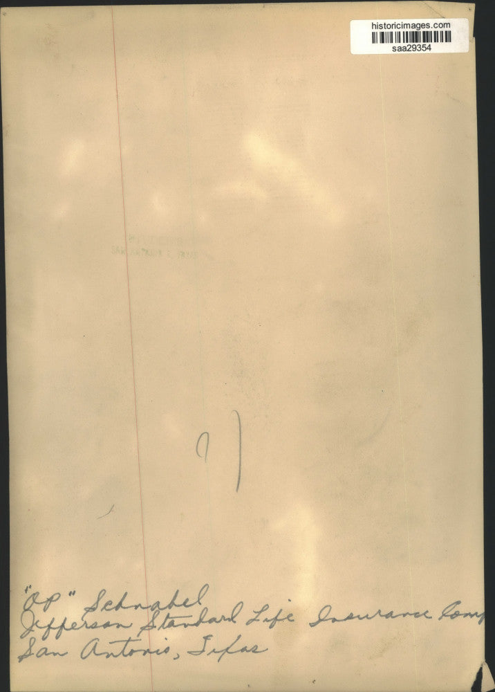 Press Photo O. P. Schnabel, Jefferson Standard Life Insurance Company, Texas