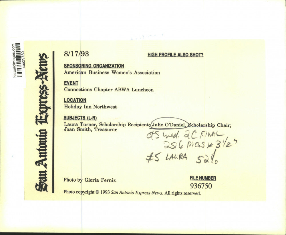 1993 Press Photo American Business Women's Association luncheon, Texas