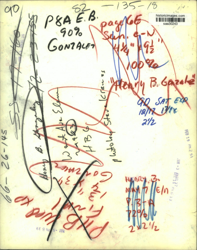 1983 Press Photo Henry B. Gonzalez at West Avenue Elementary, Texas - saa30243