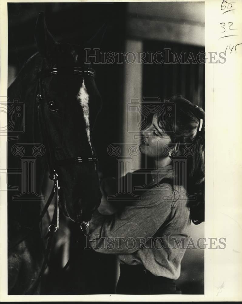 1983 Press Photo Leah Anne Williams and horse Sulton's Souvenir, Texas- Historic Images