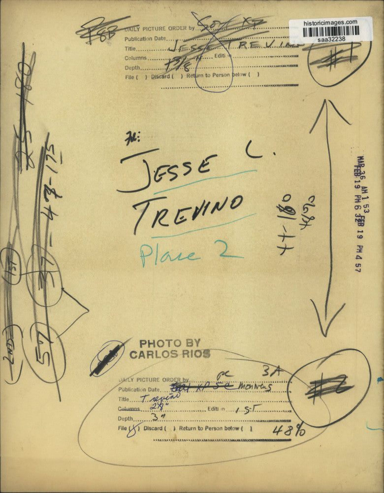 Press Photo Portrait of Jesse L. Trevino, Texas - saa32238