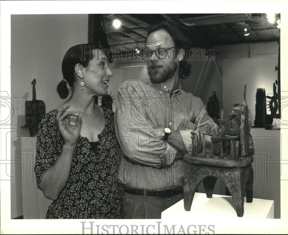 1993 Press Photo Missie Smith and Bernard Mattox at New Orleans artist reception- Historic Images
