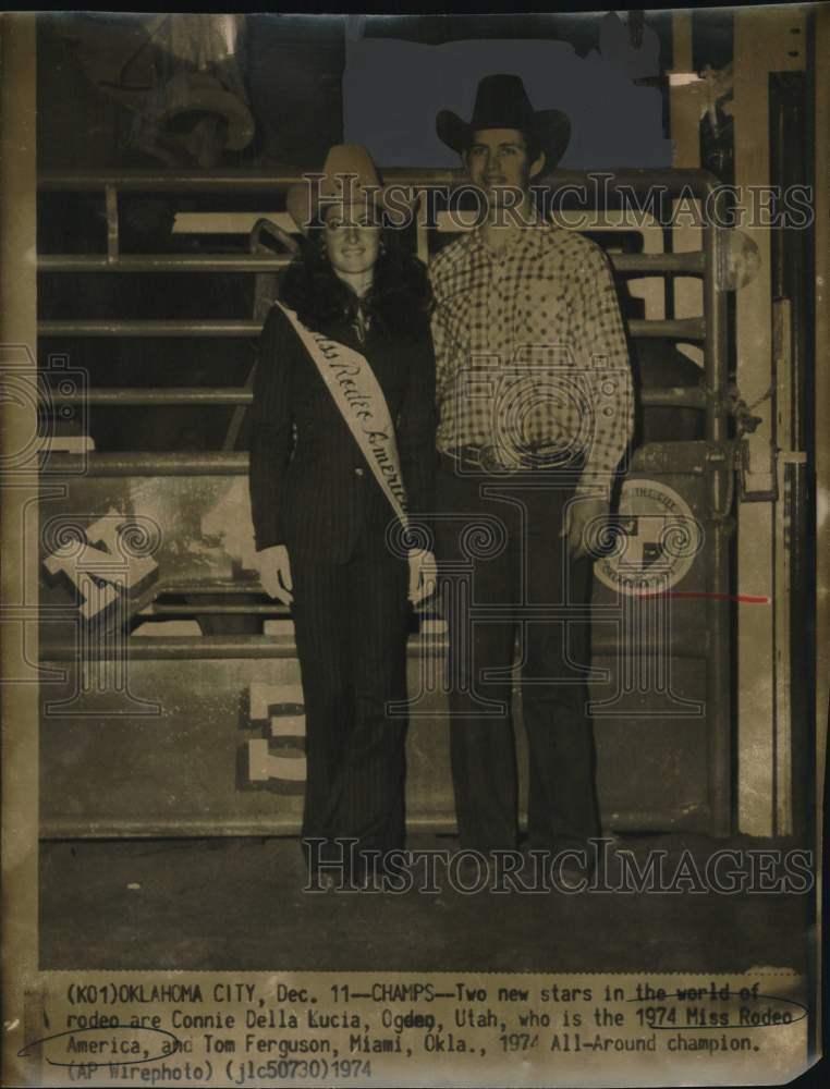1974 Press Photo New Rodeo Stars Pose For Photo, Oklahoma City - saa50849- Historic Images